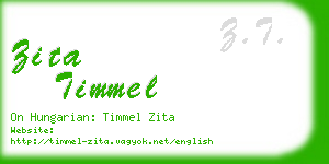 zita timmel business card